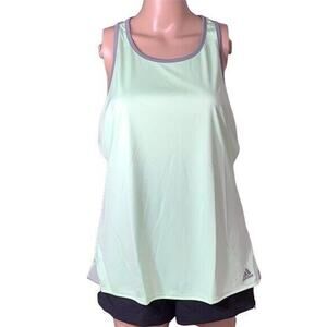 Adidas Womens Club Tennis Tank Top Pullover Racerback Workout Glow Green XL